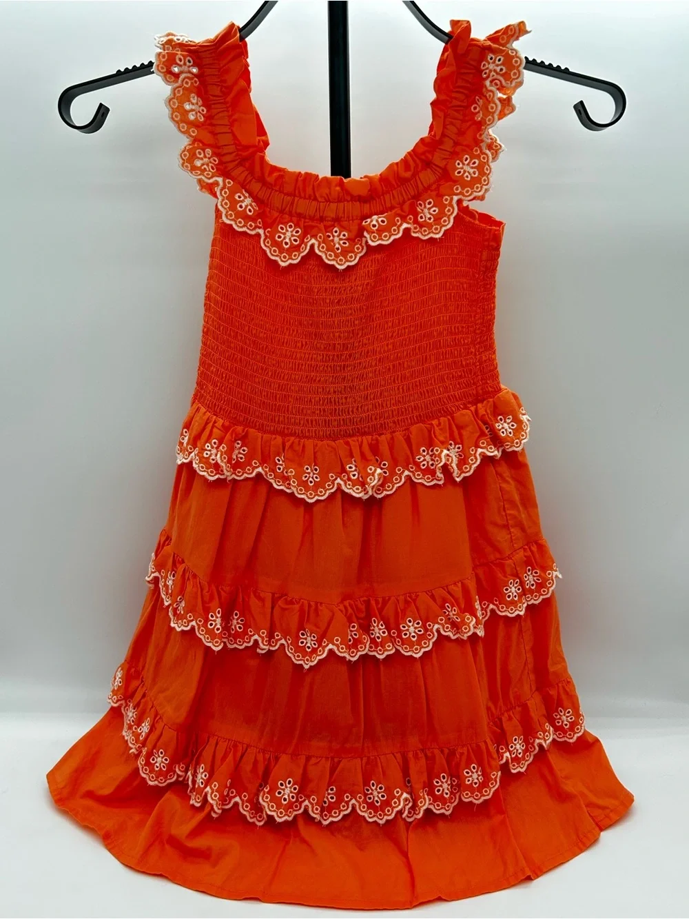 Gymboree Orange Ruffle Tiered Dress Size 8